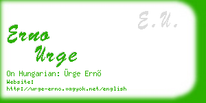 erno urge business card
